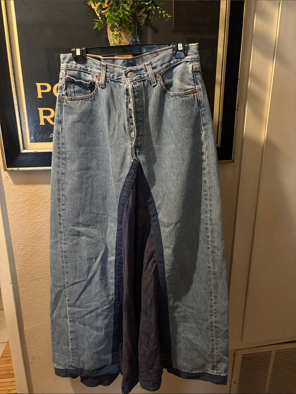 Levi's Light Blue with Navy Paisley Skirt